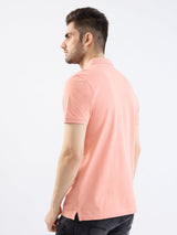 Men T-Shirt Pink Slim Fit