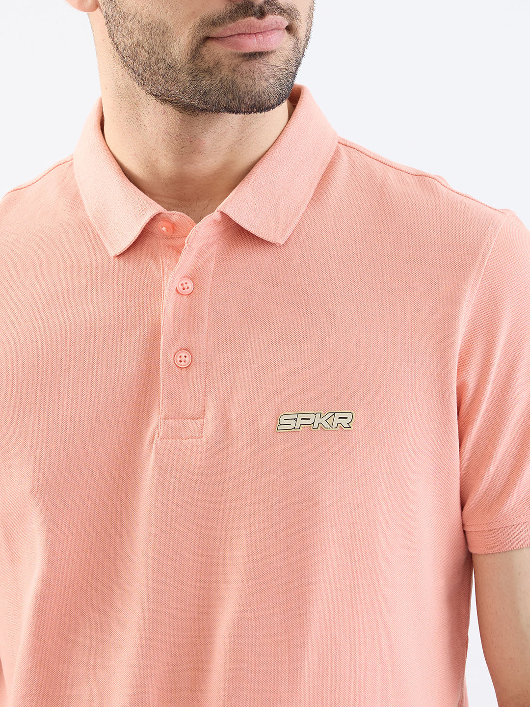 Spykar Tropical Pink Slim Fit Casual T-Shirt For Men