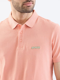 Men T-Shirt Pink Slim Fit