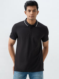 Men T-Shirt Black Slim Fit