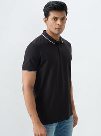 Men T-Shirt Black Slim Fit