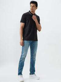 Men T-Shirt Black Slim Fit