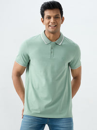 Men T-Shirt Green Slim Fit