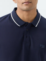 Men T-Shirt Blue Slim Fit