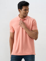 Men T-Shirt Pink Slim Fit