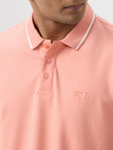 Men T-Shirt Pink Slim Fit