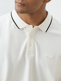 Men T-Shirt White Slim Fit