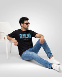 Men T-Shirt Graphic Black Regular Fit