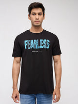 Men T-Shirt Graphic Black Regular Fit