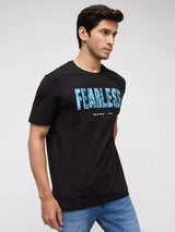 Men T-Shirt Graphic Black Regular Fit