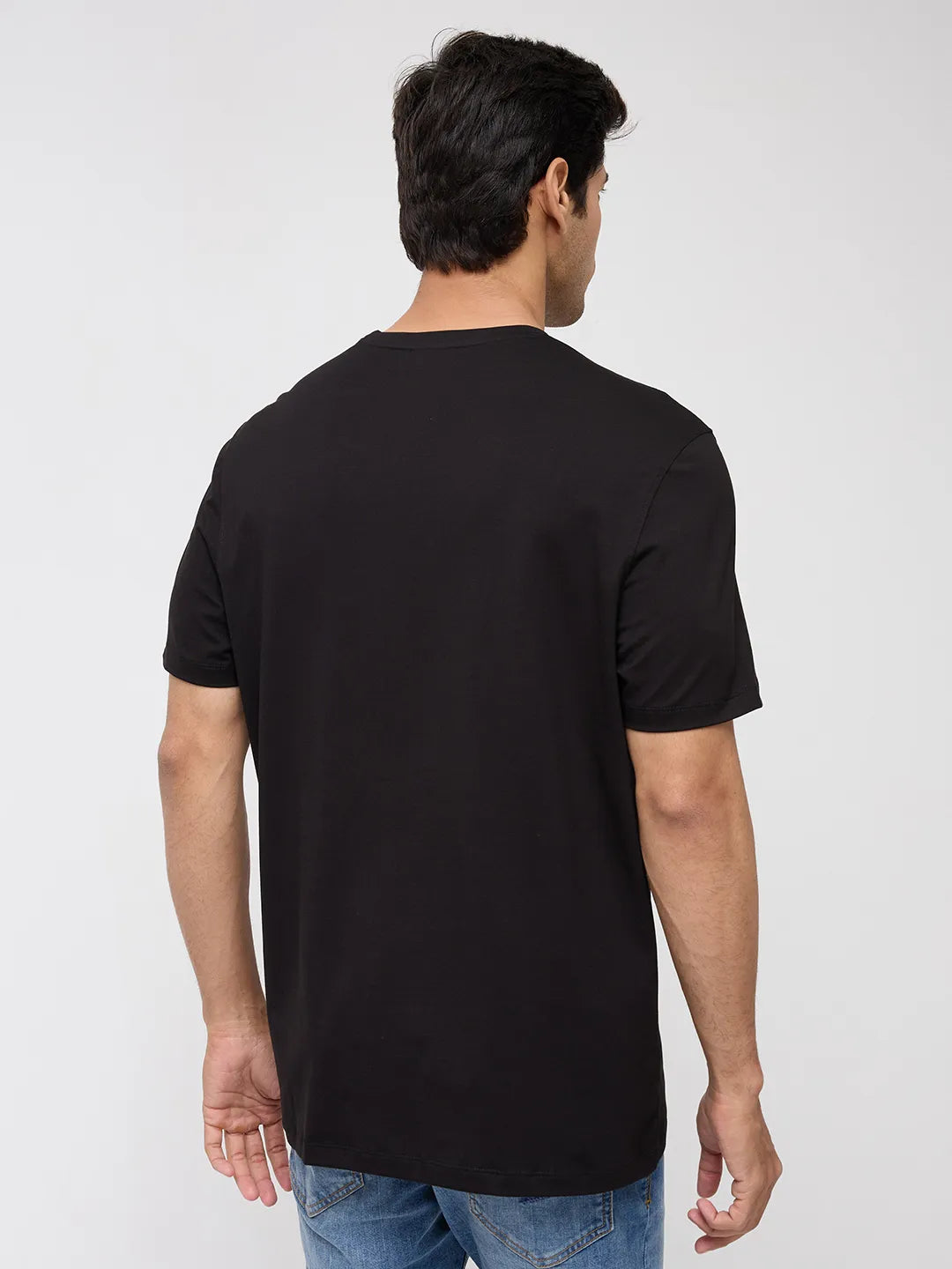 Men T-Shirt Graphic Black Regular Fit