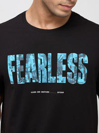 Men T-Shirt Graphic Black Regular Fit