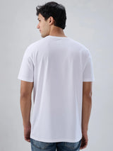Men T-Shirt Graphic White Regular Fit