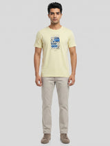 Men T-Shirt Graphic Green Regular Fit
