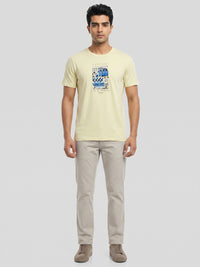 Men T-Shirt Graphic Green Regular Fit