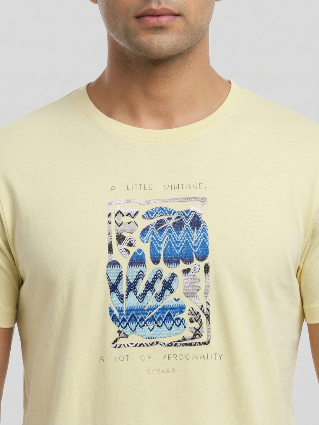 Men T-Shirt Graphic Green Regular Fit