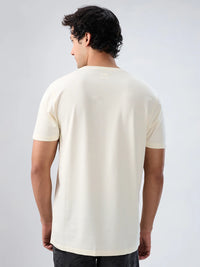 Men T-Shirt Graphic Off White Regular Fit