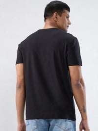 Men T-Shirt Graphic Black Regular Fit