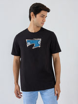 Men T-Shirt Graphic Black Regular Fit