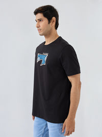 Men T-Shirt Graphic Black Regular Fit
