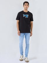 Men T-Shirt Graphic Black Regular Fit