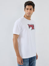 Men T-Shirt Graphic White Regular Fit