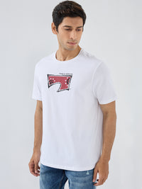 Men T-Shirt Graphic White Regular Fit