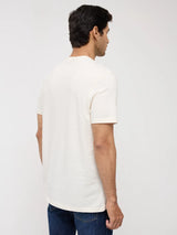 Men T-Shirt Graphic Off White Regular Fit