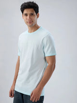 Men T-Shirt Graphic Blue Regular Fit