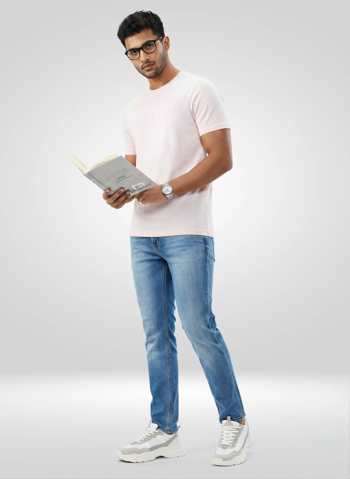 Men T-Shirt Graphic Pink Regular Fit
