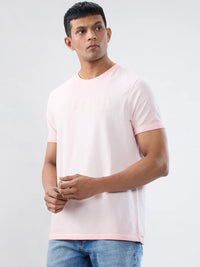 Men T-Shirt Graphic Pink Regular Fit