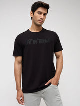 Men T-Shirt Graphic Black Regular Fit