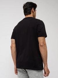 Men T-Shirt Graphic Black Regular Fit