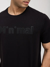 Men T-Shirt Graphic Black Regular Fit
