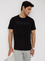 Men T-Shirt Graphic Black Regular Fit