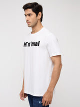 Men T-Shirt Graphic White Regular Fit
