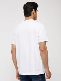 Men T-Shirt Graphic White Regular Fit