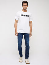 Men T-Shirt Graphic White Regular Fit