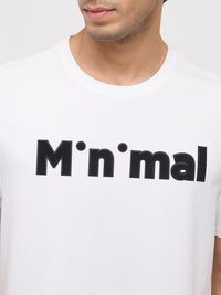 Men T-Shirt Graphic White Regular Fit