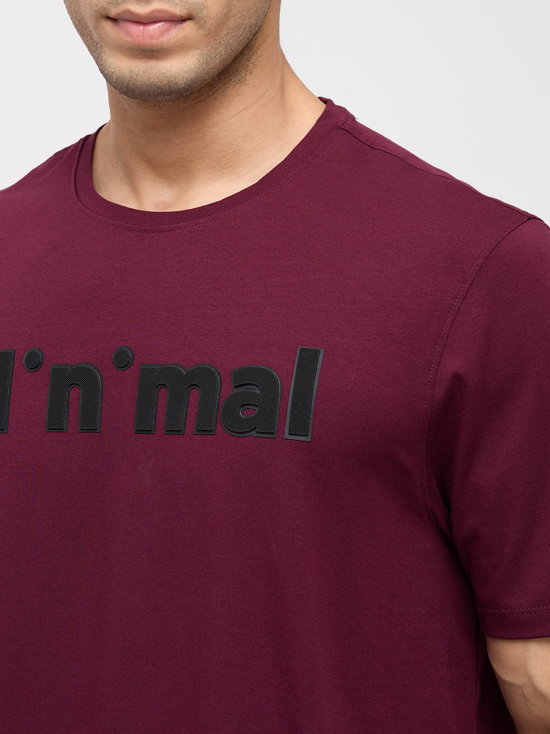 Men T-Shirt Graphic Red Regular Fit