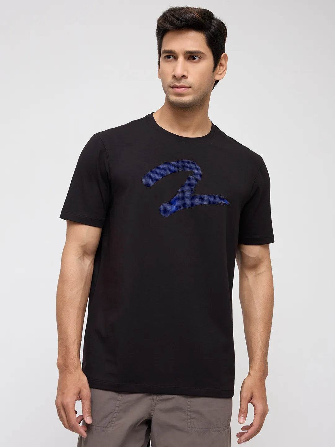 Men T-Shirt Graphic Black Regular Fit