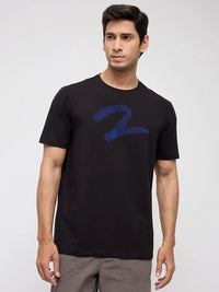 Men T-Shirt Graphic Black Regular Fit