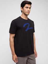 Men T-Shirt Graphic Black Regular Fit