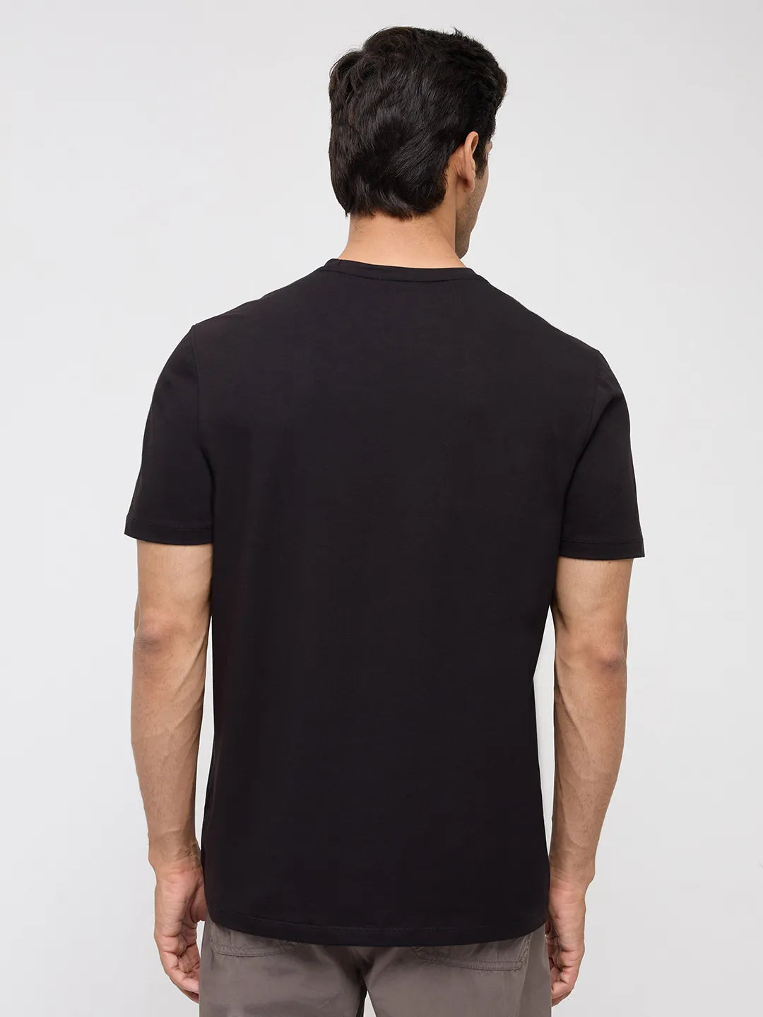 Men T-Shirt Graphic Black Regular Fit