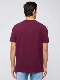 Men T-Shirt Graphic Red Regular Fit