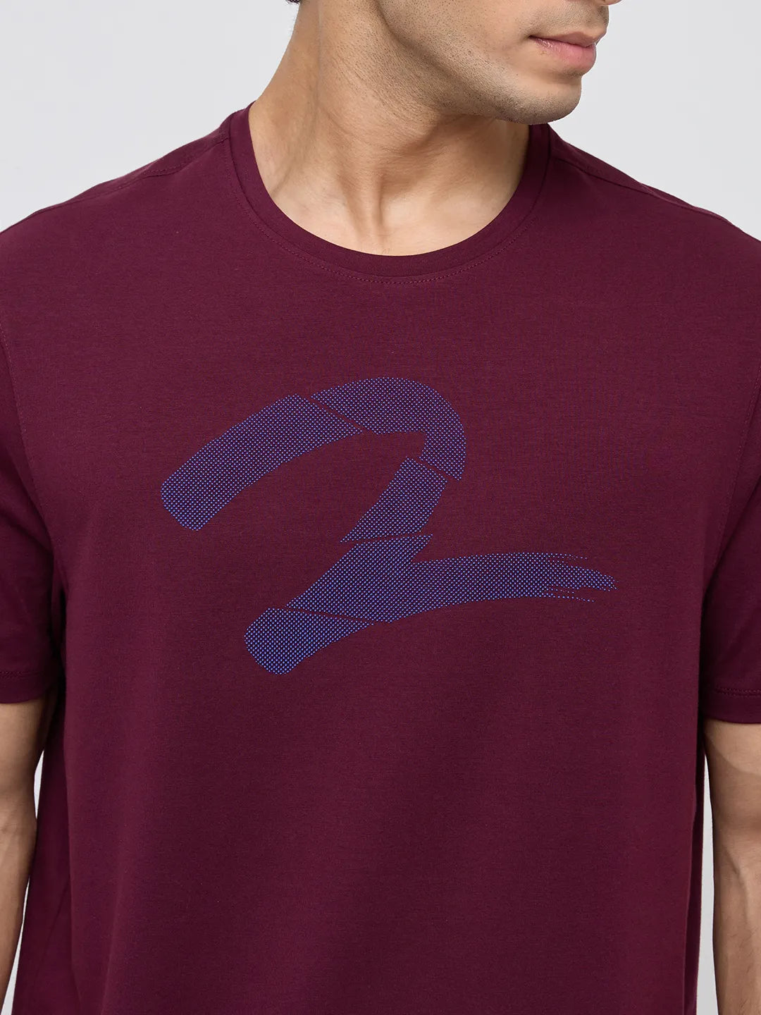Men T-Shirt Graphic Red Regular Fit