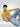 Men T-Shirt Graphic Yellow Regular Fit