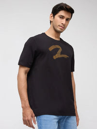 Men T-Shirt Graphic Black Regular Fit