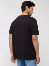 Men T-Shirt Graphic Black Regular Fit