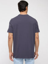 Men T-Shirt Graphic Grey Regular Fit